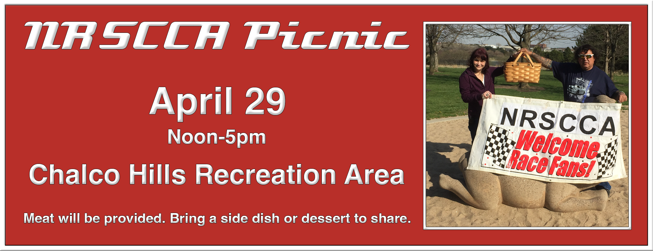 NRSCCA Spring Picnic, April 23, Chalco Hills Recreation Area